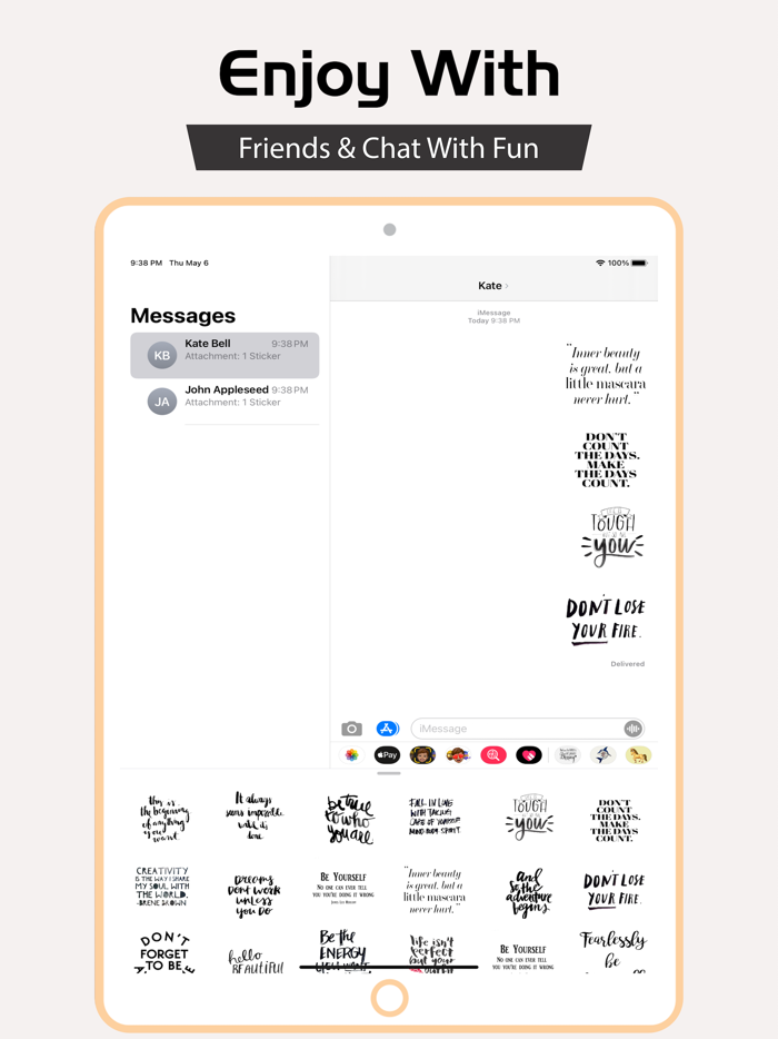 Motivation Typography Stickers