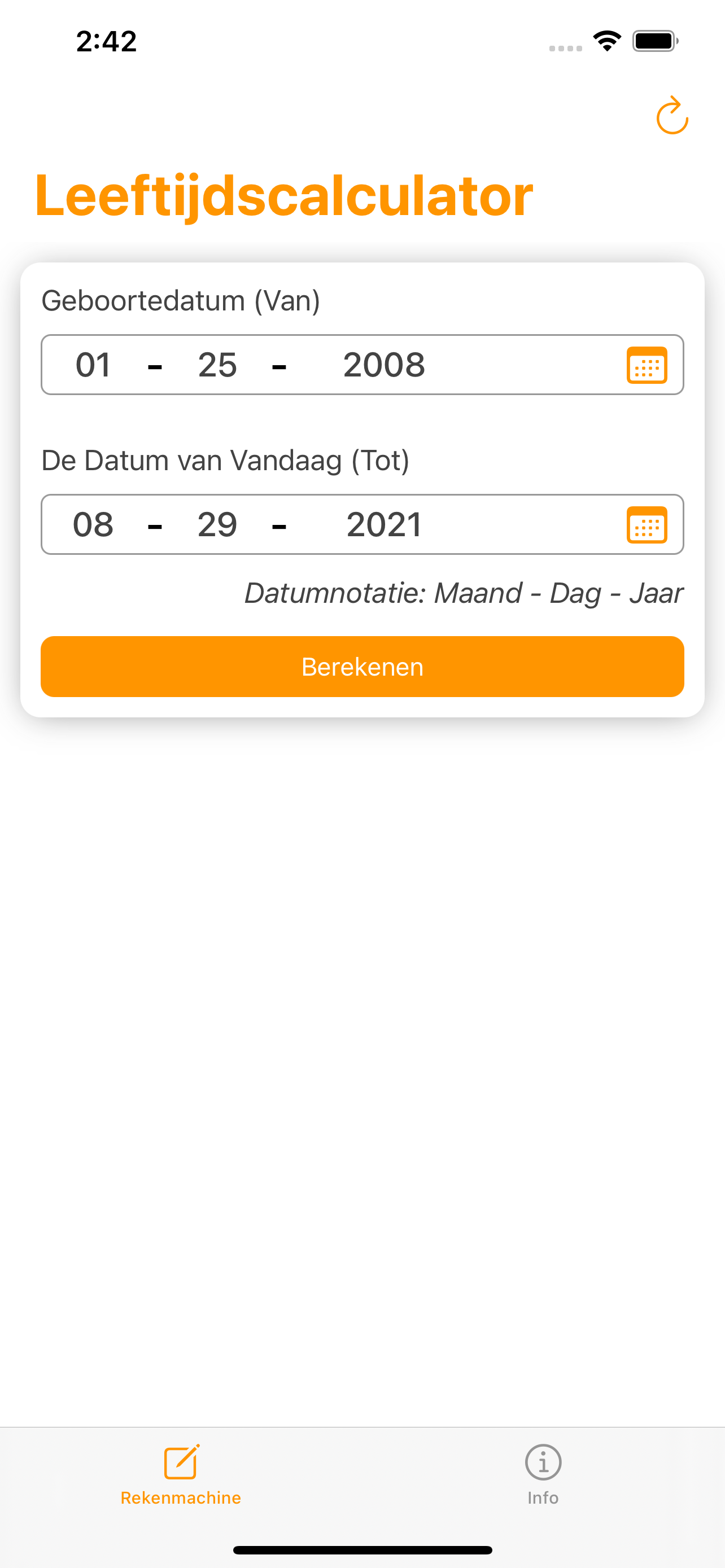 Leeftijd Bereken, Uitrekenen
