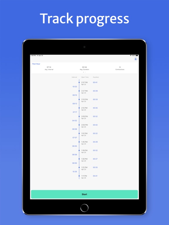 Screenshot #5 pour Birth Time - Contraction Timer