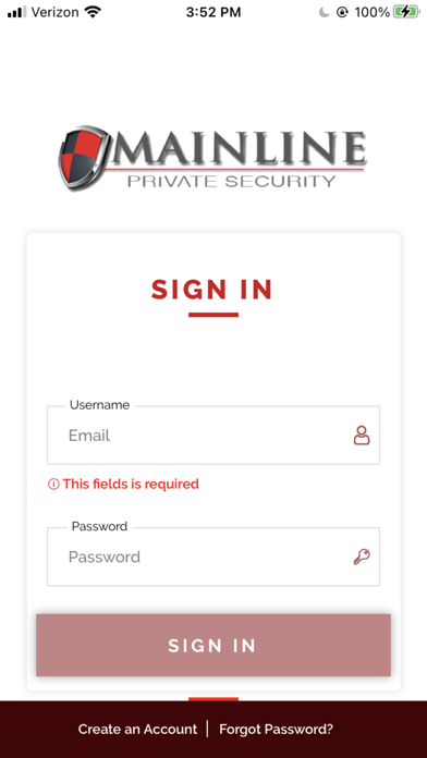 Mainline Private Security Screenshot