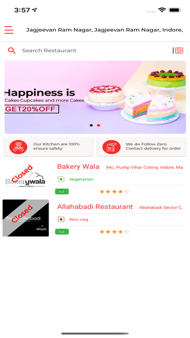 Online eMenu Screenshot