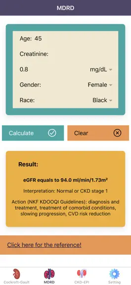 Game screenshot eGFR Calculators Pro apk