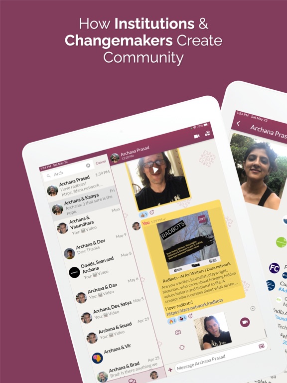 Dara.network iPad screenshot 1 - Social Networking app
