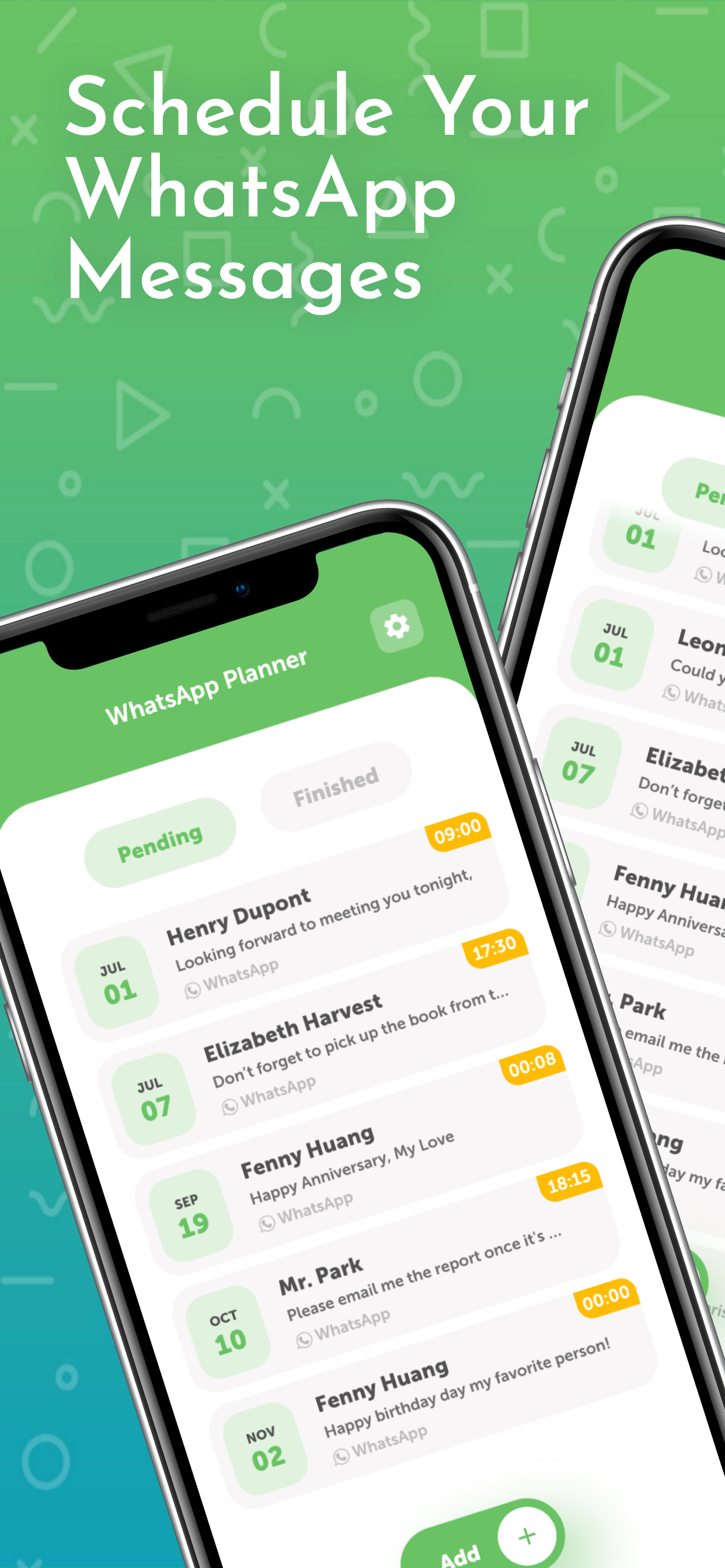 WA Planner - Schedule WA Text