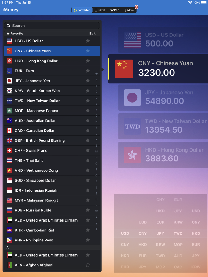 iMoney · Currency Converter