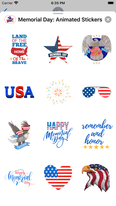 Screenshot #2 pour Memorial Day: Stickers