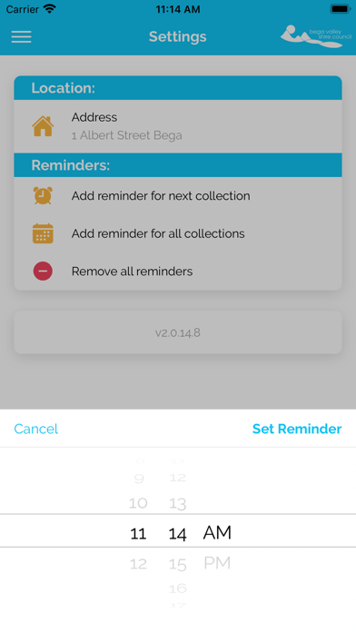 Bega Valley Shire Waste Info Screenshot