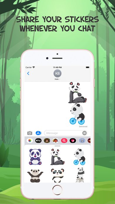 Lovely  Panda Emojis screenshot 3