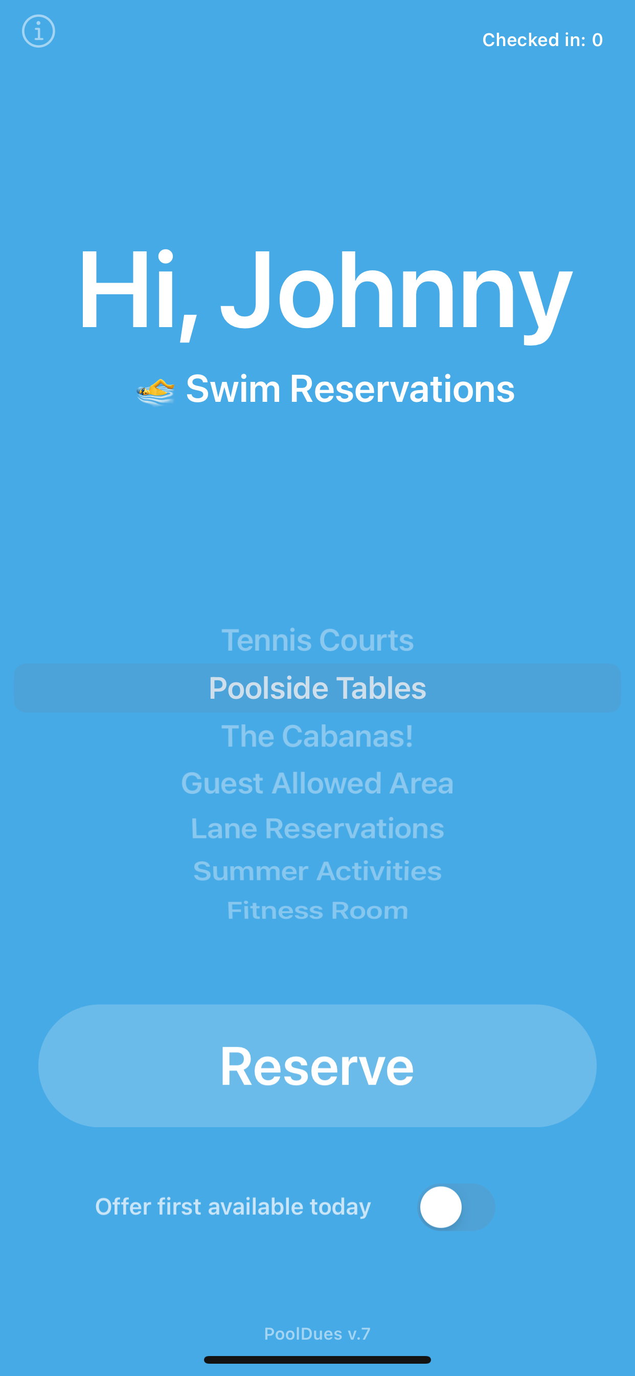 Member Reservations