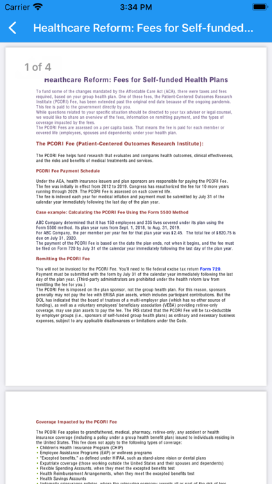 The EBSC Benefits Screenshot