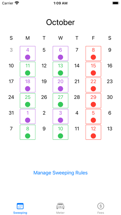 Sweeping Reminders Screenshot