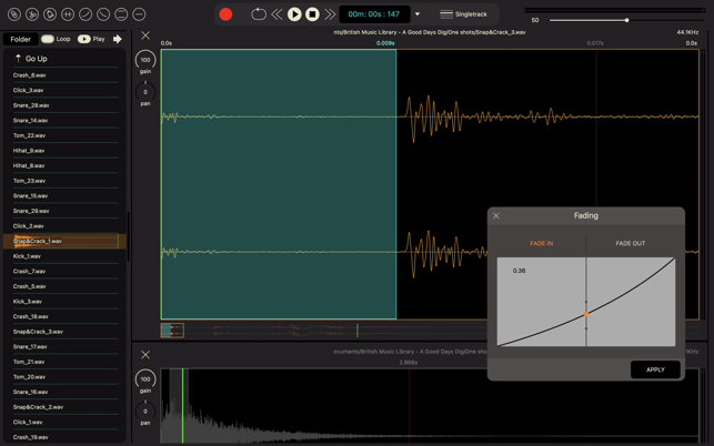 Wavebox Audio Editorin kuvakaappaus