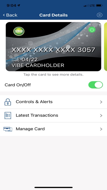 Vibe Card Controls