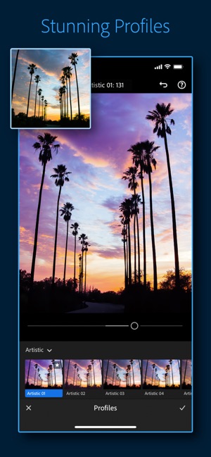 adobe lightroom photo editor on the app
