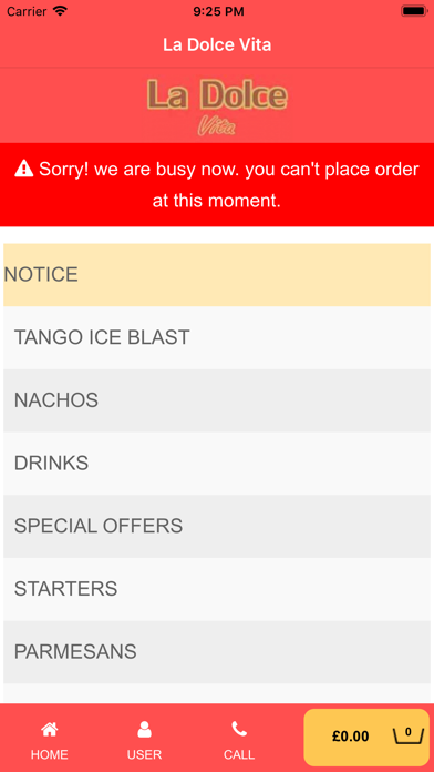 La Dolce Vita Restaurant Screenshot