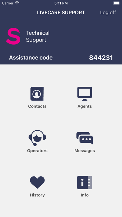 Livecare Support Screenshot