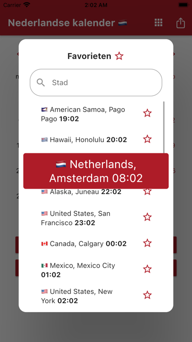 Nederlandse Kalender 2024 Screenshot