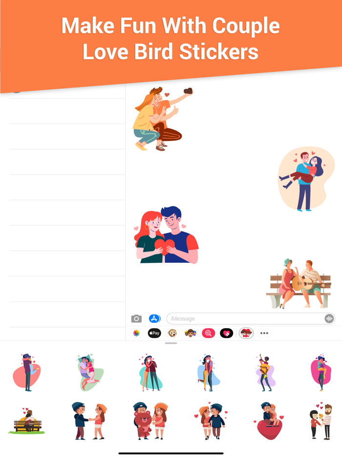 Couple Love Bird Stickers