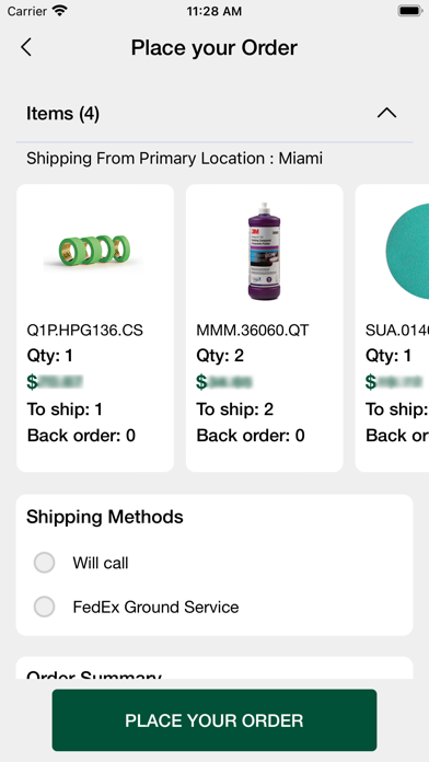 National Oak Distributors Screenshot