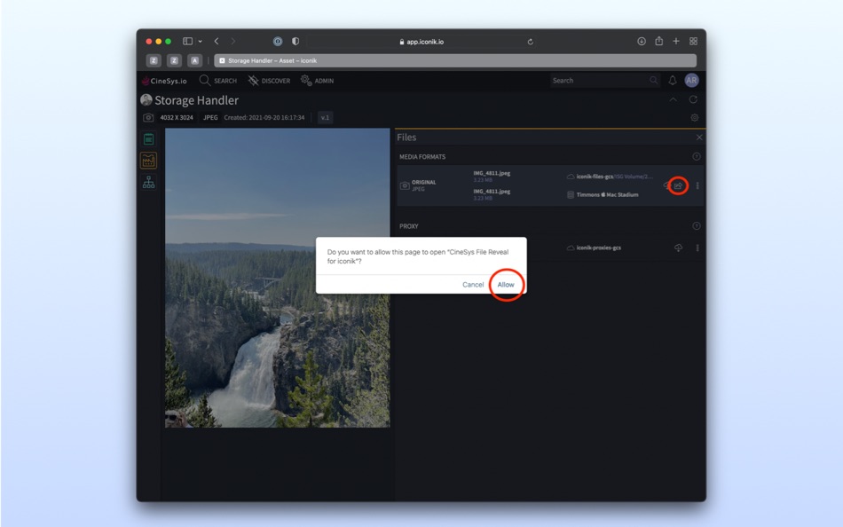 #1. CineSys File Reveal for iconik (macOS) 由: CineSys