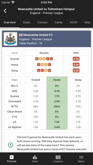 FootyStats - Soccer Stats Screenshot