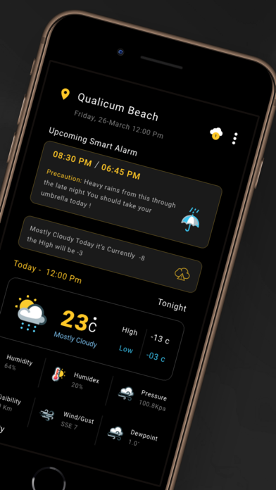 AI Weather with Smart Alarm Screenshot