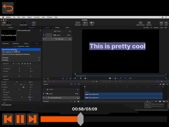 Screenshot #4 for Creating Titles and 3D Effects