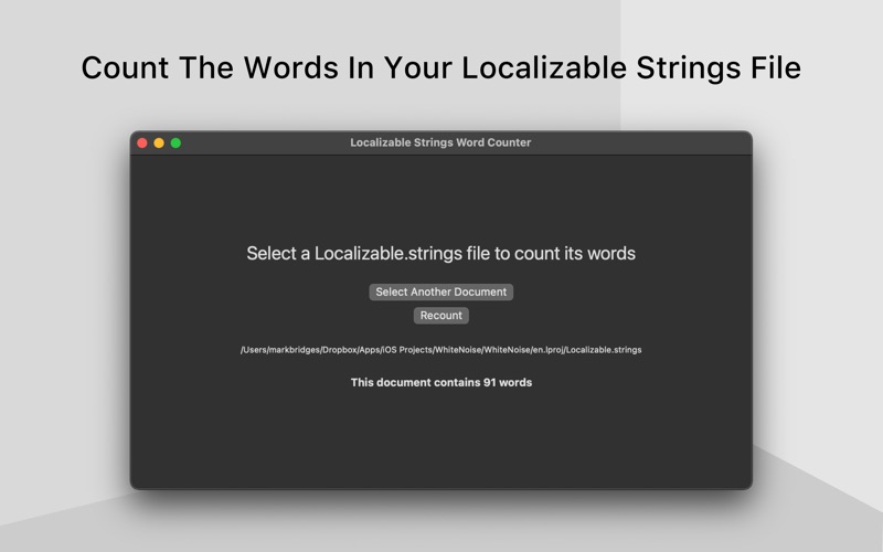 How to cancel & delete localizable strings word count 1