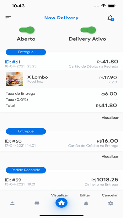 Now Delivery - Estabelecimento Screenshot