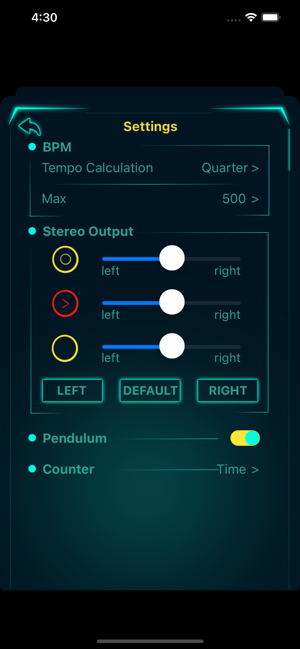 Skærmbillede af TempoHero Pro Metronome