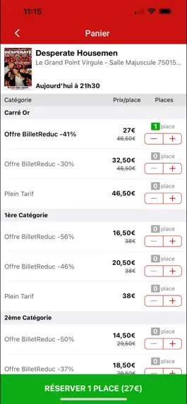 Game screenshot BilletReduc ­- Agenda Sorties hack