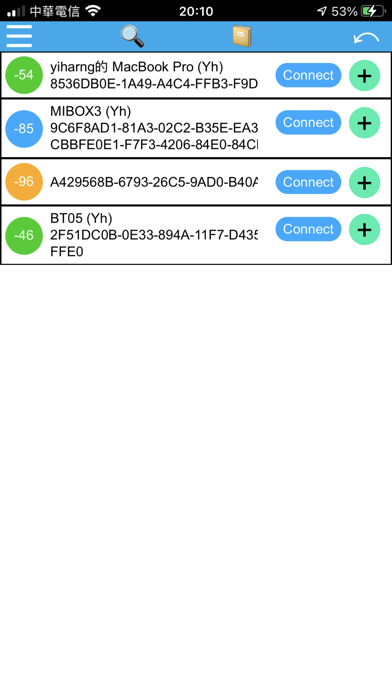 BLE tools with terminal Screenshot