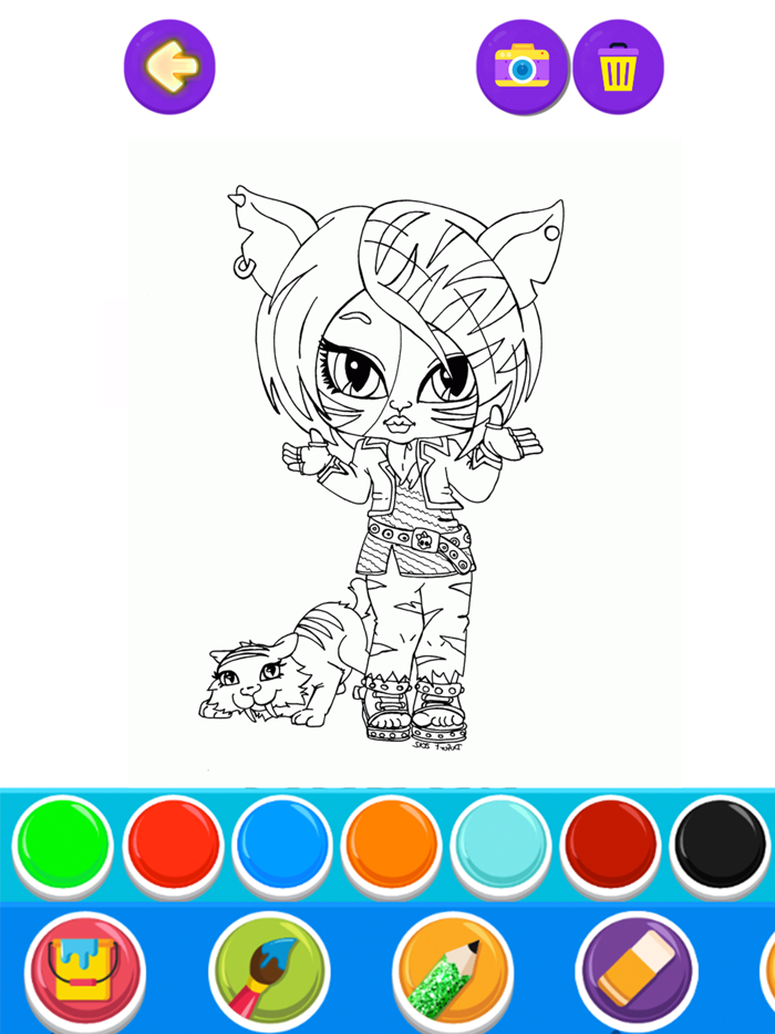 Monster Girl Coloring Book