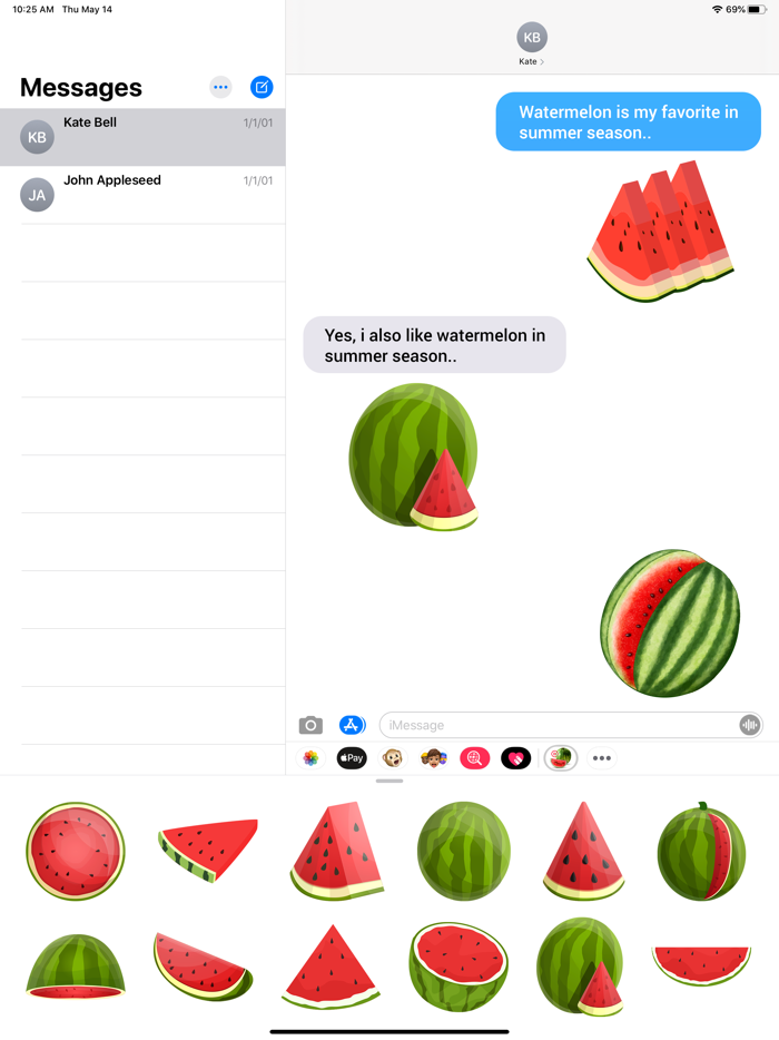 Animated Watermelon Stickers
