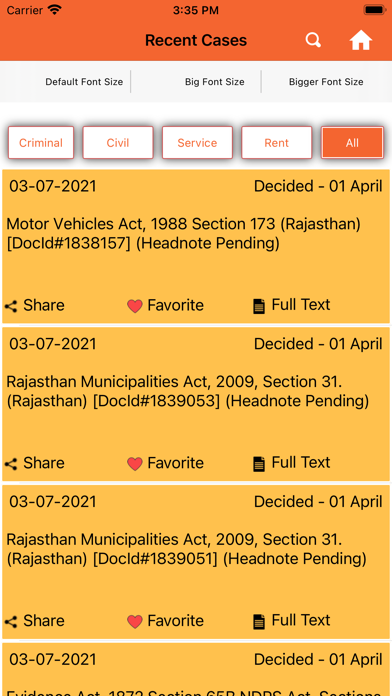 Screenshot #1 pour Rajasthan Legal Reports