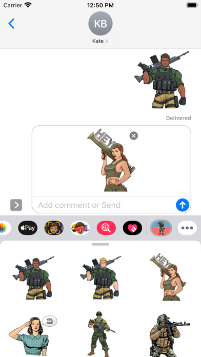 Screenshot 1 of Army Soldier Stickers App