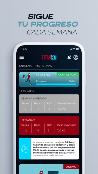TitanFit - Entrenador Gym Screenshot