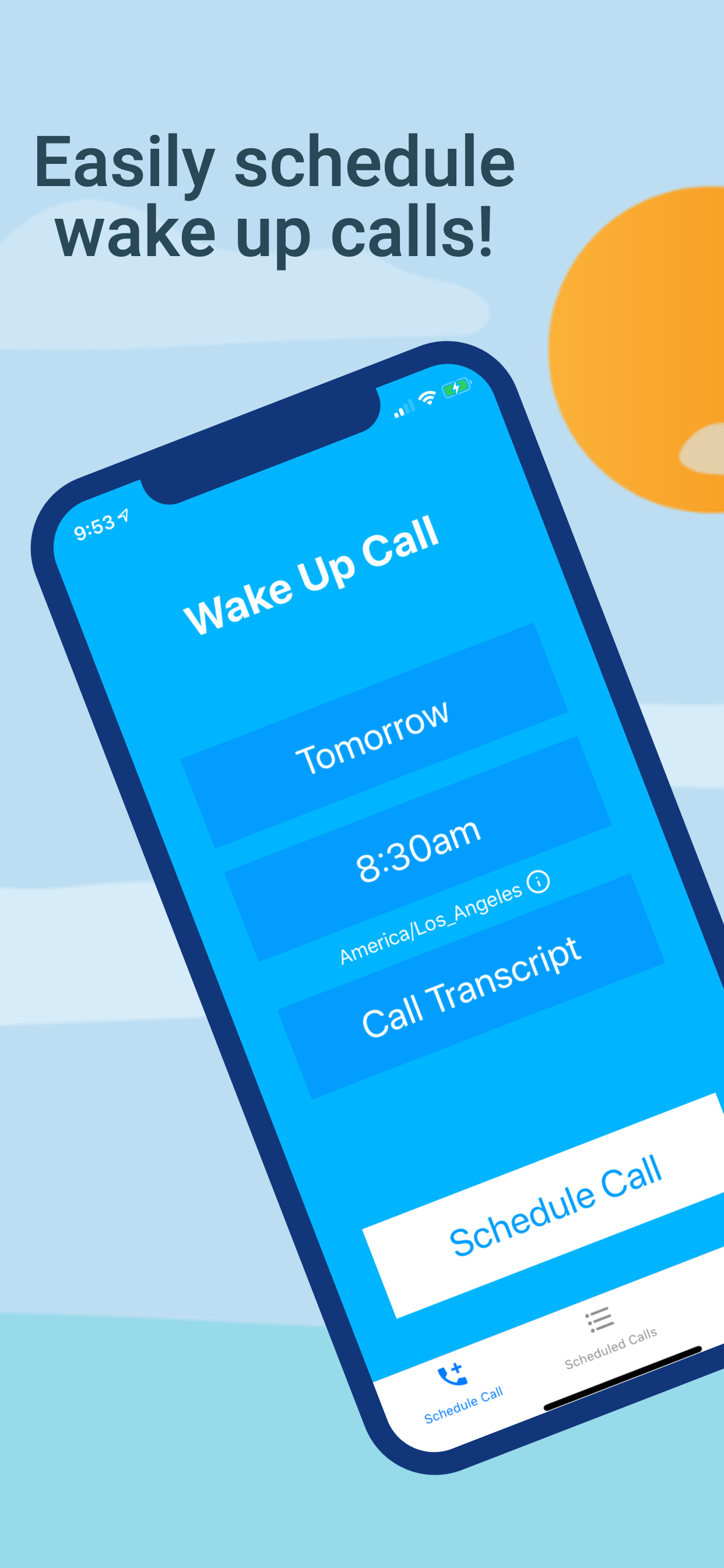 Wake Up Call: Wake up on time!