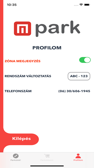 MparkParkolas Screenshot