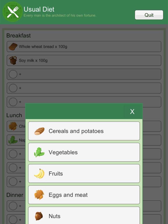 Screenshot #5 pour Régime alimentaire habituel