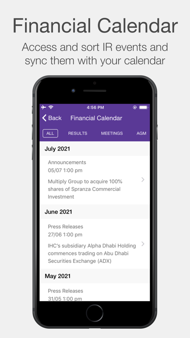 IHC Investor Relations Screenshot