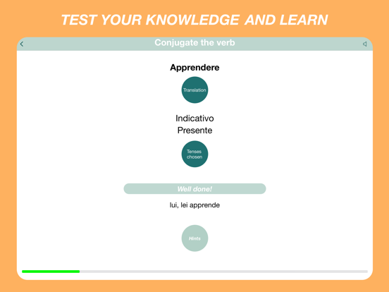 Italiaanse werkwoorden Quiz iPad app afbeelding 4