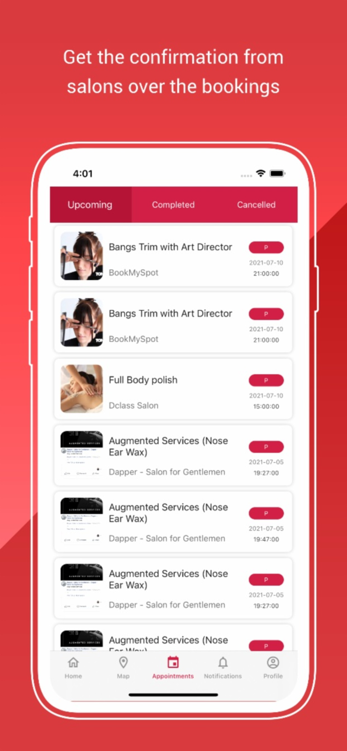 BookMySpot Salon Booking App
