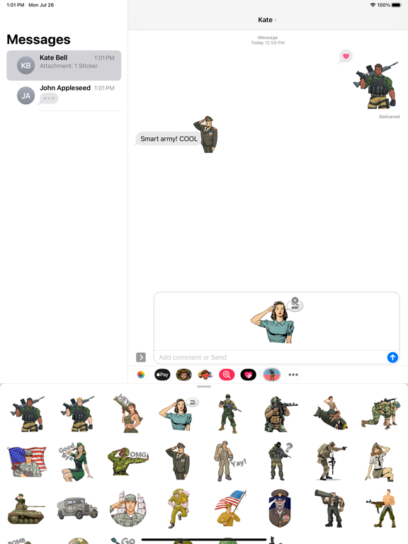 Screenshot #5 pour Army Soldier Stickers