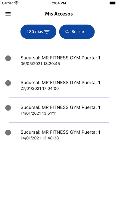ProGym Cloud Screenshot