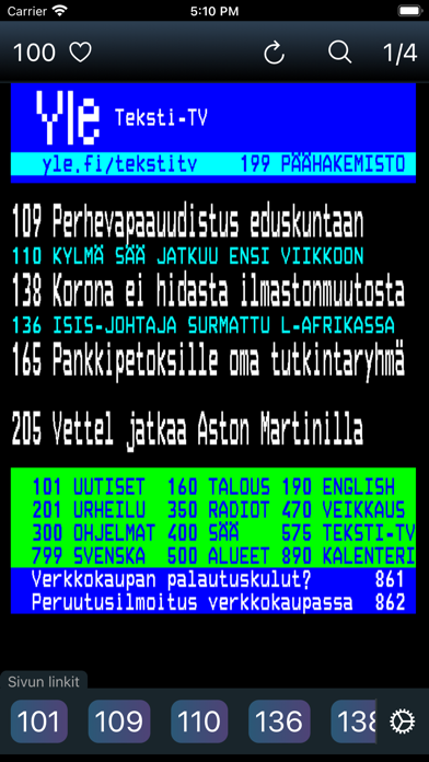 Teksti-TV mobile Screenshot