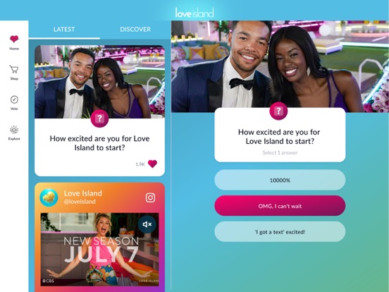 iPad Image of Love Island