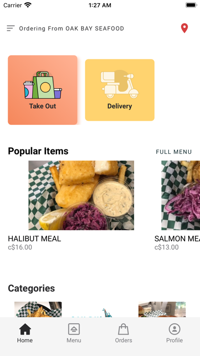 OAK BAY SEAFOOD Screenshot