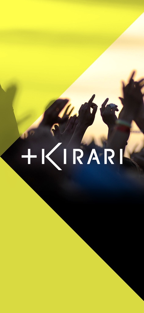 ＋KIRARI - This introductory screen clearly displays the iconic +KIRARI logo and visually hints at the enthusiastic fan base and exclusive community experience.