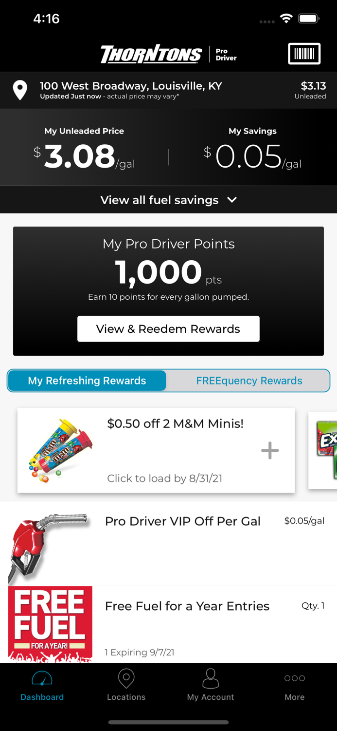 Thorntons Refreshing Rewards